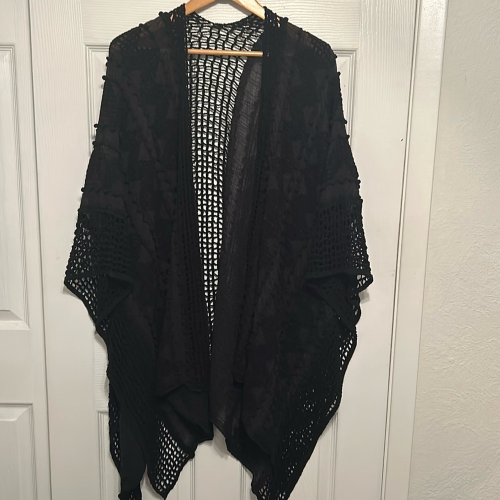 Black knit cardigan